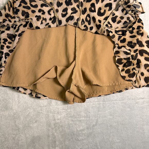 Dress Forum Los Angeles Y2K Mini Skort Womens Small Leopard Print Ruffle Hem - Picture 4 of 10